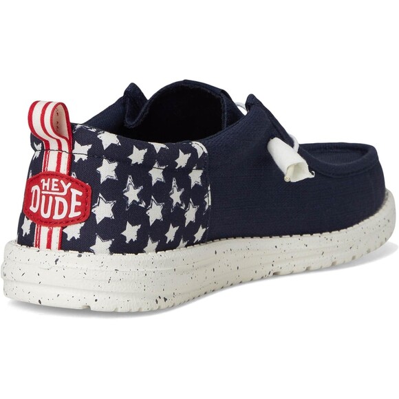 Hey Dude Wally Funk Americana Stars Slip On Shoes Navy Size 13M - (43633-4UC) main image 4
